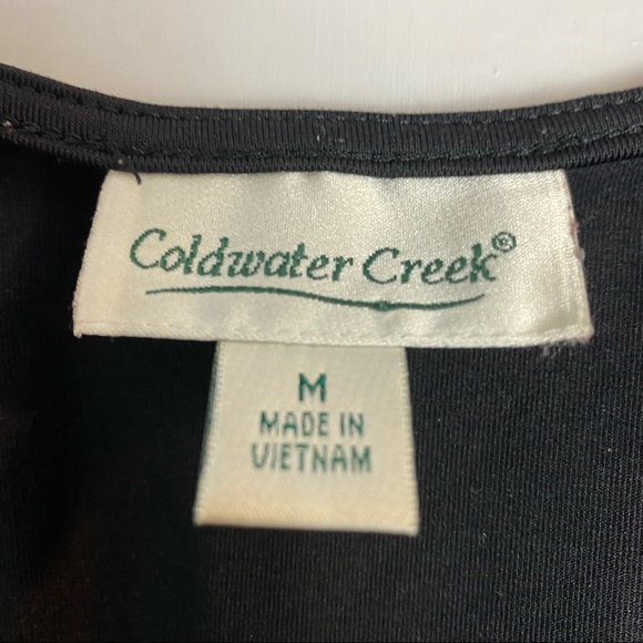 Coldwater Creek black sleeveless top stretch shell tank for layering size medium - Picture 5 of 7